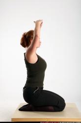 Woman Adult Average White Fitness poses Kneeling poses Sportswear
