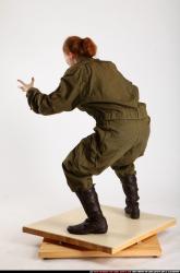 Woman Adult Athletic White Fist fight Standing poses Army