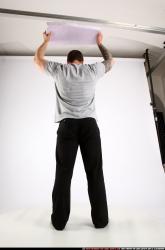 Man Adult Athletic White Throwing Standing poses Sportswear