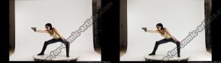 3d-stereoscopic-natalie-leaning-forward-aiming-pistol