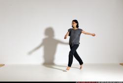 Woman Young Athletic White Moving poses Casual Dance