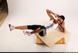 Woman Young Athletic Fitness poses Laying poses Sportswear Latino