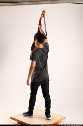 Man Young Athletic Holding Standing poses Casual Asian