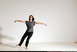 Woman Young Athletic White Moving poses Casual Dance