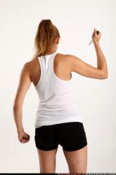 Woman Adult Athletic White Fighting with knife Standing poses Casual