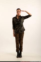 Woman Young Athletic White Neutral Standing poses Army