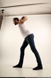 Man Adult Athletic White Fist fight Standing poses Casual