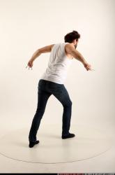 Man Adult Athletic White Fist fight Standing poses Casual