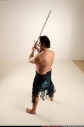 Man Old Average White Fighting with sword Standing poses Army