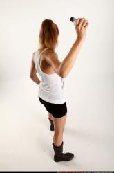 Woman Adult Athletic White Throwing Standing poses Casual