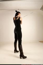 Woman Adult Athletic White Fighting with sword Standing poses Casual