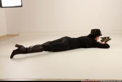 claudia-steampunk-laying-aiming-crossbow-pistol