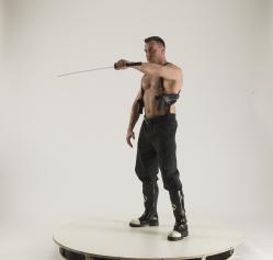 Man Adult Muscular White Martial art Standing poses Pants