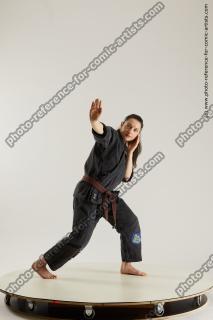 fighting young woman in kimono 14b