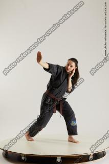 fighting young woman in kimono 15b