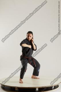 fighting young woman in kimono 02b