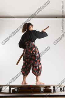 japanese woman in kimono with sword saori 13c