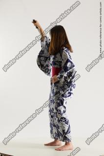 japanese woman in kimono with dagger saori 07b