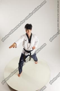 Taekwondo fighting young man Lan