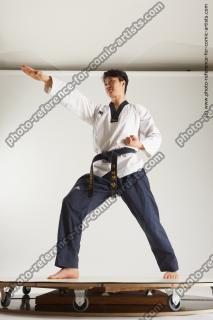 asian man taekwondo poses lan 03c