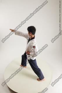 asian man taekwondo poses lan 06a