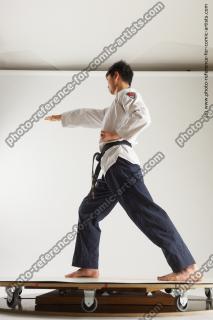 asian man taekwondo poses lan 06c