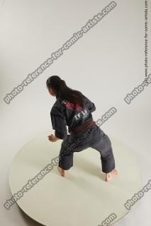 fighting young woman in kimono ronda 05a