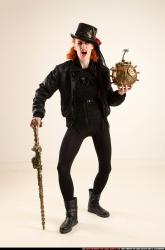 Victoria Steampunk Cane Bomb Pose