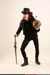 Victoria Steampunk Cane Bomb Pose