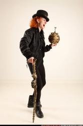 Victoria Steampunk Cane Bomb Pose