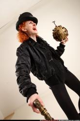 Victoria Steampunk Cane Bomb Pose
