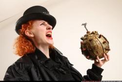 Victoria Steampunk Cane Bomb Pose