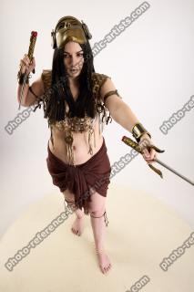 Moira Cosplay Ancksunamun Standing with Knifes 13